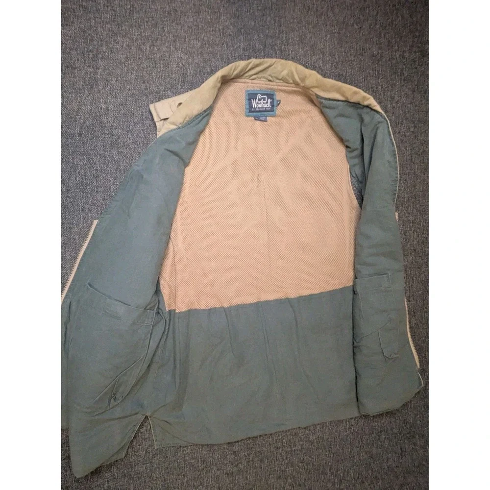 Vintage Woolrich Men's Medium Khaki Vest Vented Photography Fishing Tactical
